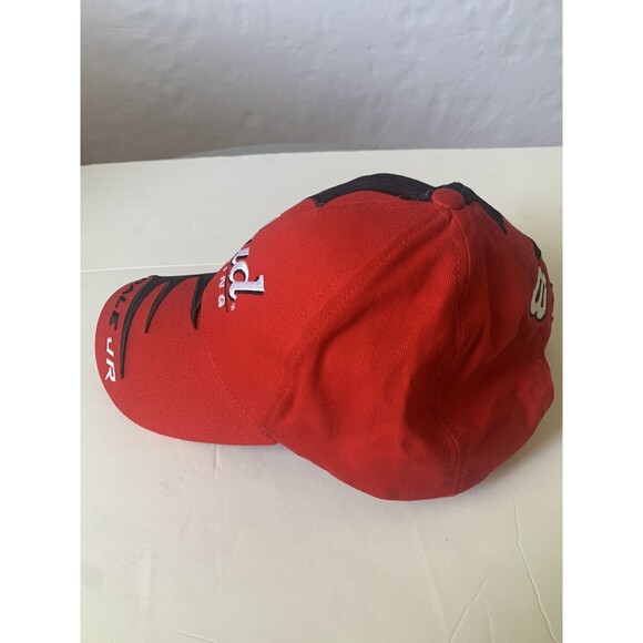 NASCAR Adjustable Hat Red Bud Racing With Dale Earnhardt Jr "8" In Black On Bill - Picture 2 of 8